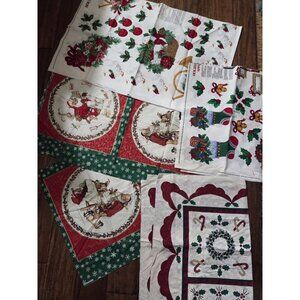 Vintage Pre-printed Fabric Panel Pillow/Appliques Hallmark Cranston Wamsutta